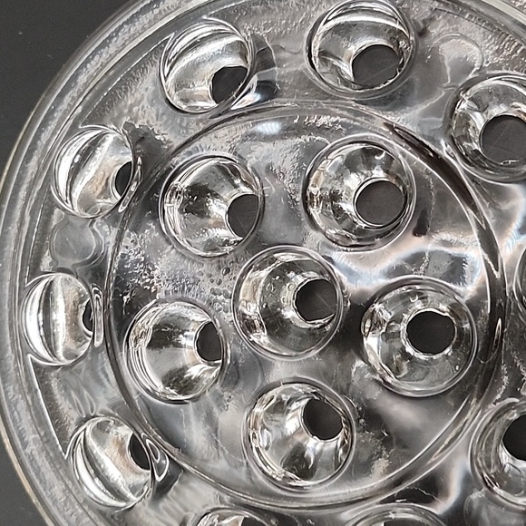 Vintage Glass Flower Frog 16 Hole 5.5" - Picture 3 of 6